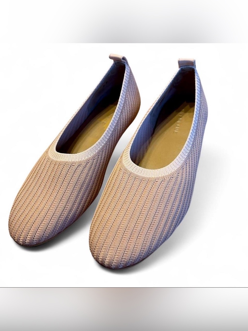 Everlane Knit The Day Glove ballet flats in nude pink. Size 8.5